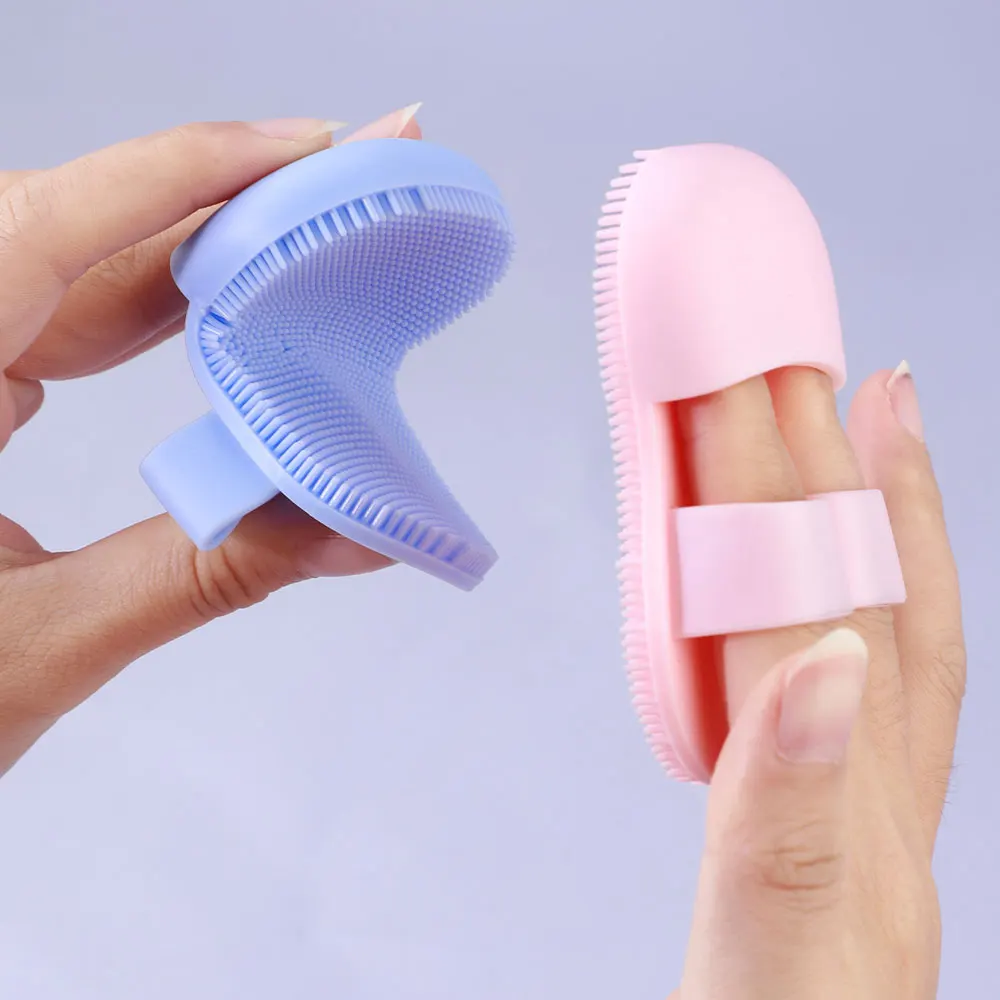 1Pcs Finger Face Wash Brush,Soft Silicone Massage Brush,Nasal Head Cleaning,Pore Removal/Makeup Remover Face Cleansing Brush