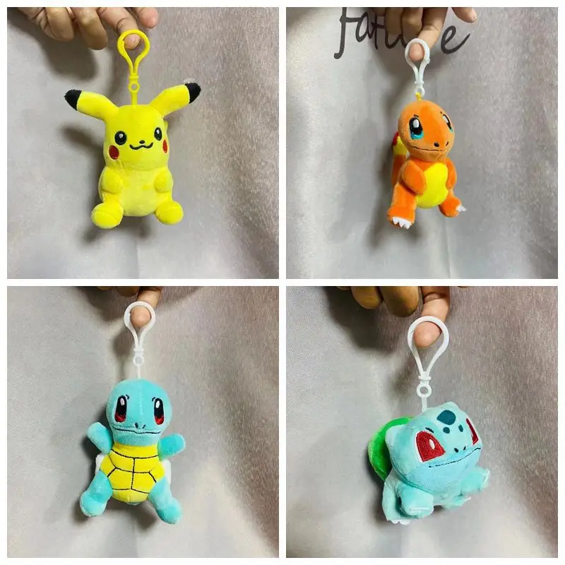 5 stile 10 cm Pokémon bambola di peluche carino Pikachu Psyduck bambola modello portachiavi zaino decorazione ciondolo giocattoli per bambini regali