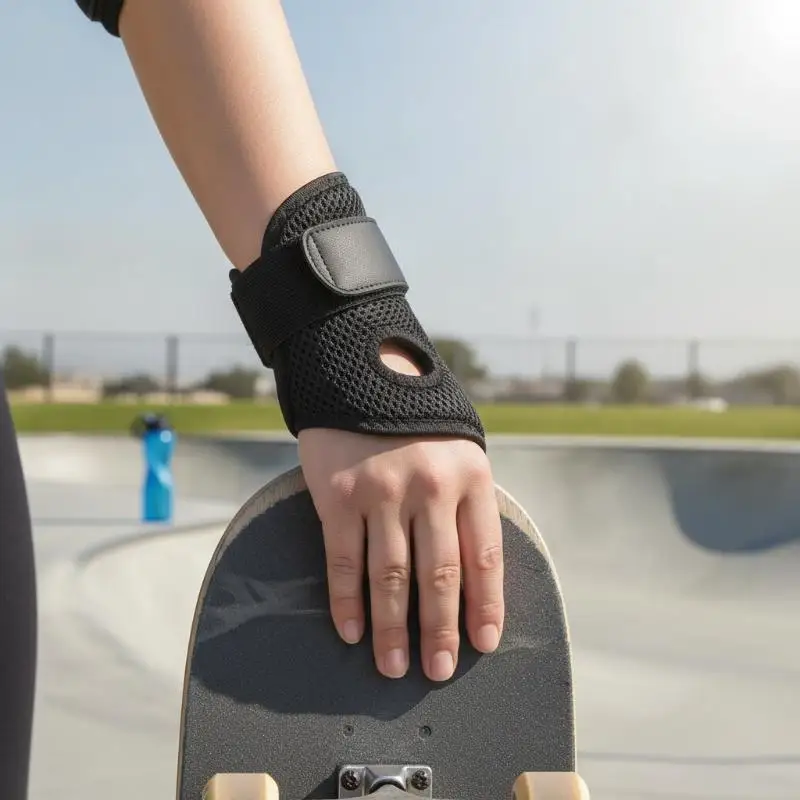 Adjustable Wrist Support Brace for Left Right Hand Non-Slip Pain Relief for Fitness Weightlifting Powerlifting Gym Use