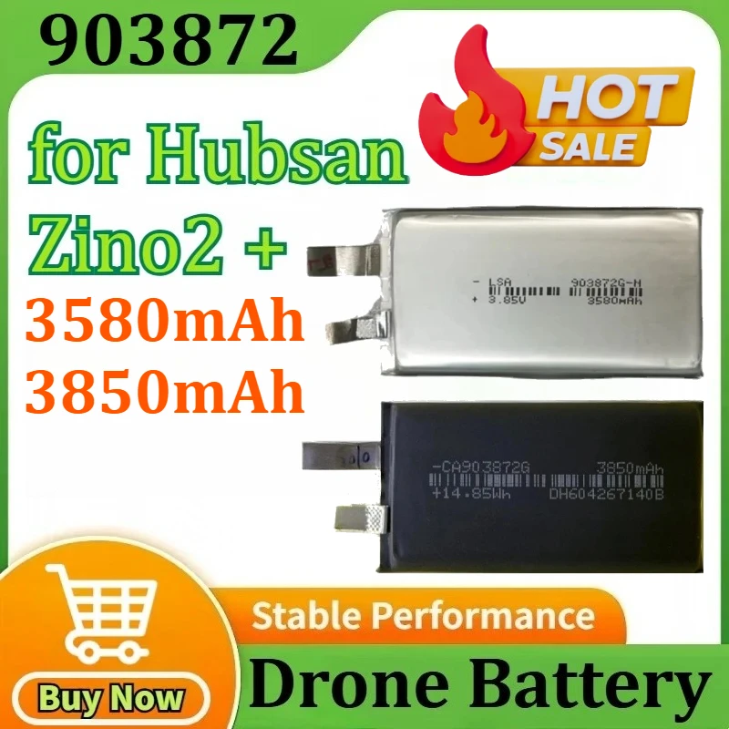 

New High quality replaceable Applicable for Hubsan Zino2 + Drone Built-in Battery 903872 3580mah 933872 3850mah 10C 3.85V