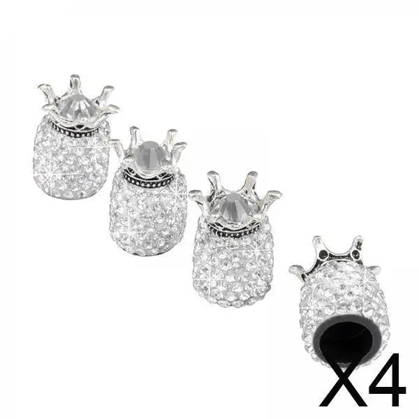 

4x4 Tire/Wheel Air Pressure Valve Stem Caps for Auto Car Truck White