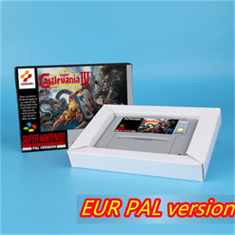 for Super Castlevania IV 4 16bit game card for EUR PAL version SNES video game console