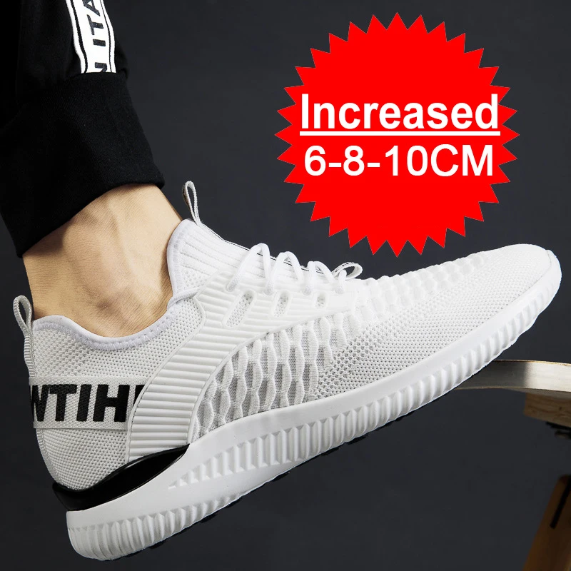 Men Elevator Shoes Height Increase Sneakers Shoes for Men 10cm Breathable Casual Shoes Invisible Inner Heightening 8cm Men Shoes