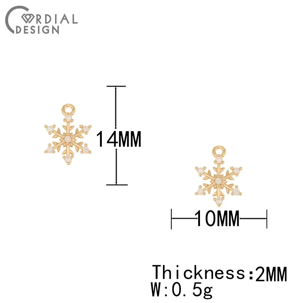 

Cordial Design 100Pcs CZ Charms For Bracelets/Hand Made/Copper Earrings Accessories/DIY Making/Jewelry Findings & Components