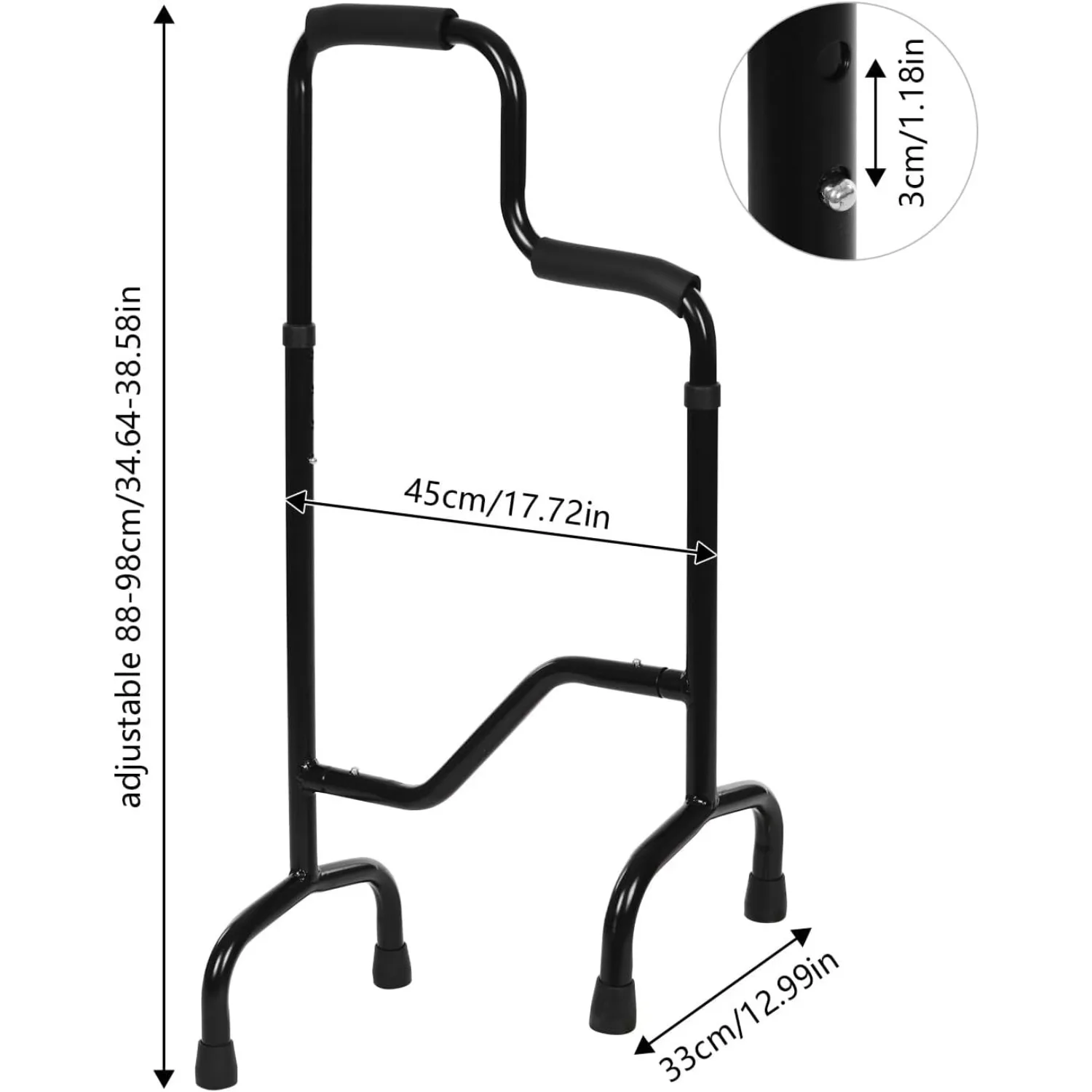 

Stair Climbing Assist Cane with Adjustable Height, Elderly Stair Lift Assist Devices, Iron Stair Helper Tool for Climbing Stairs