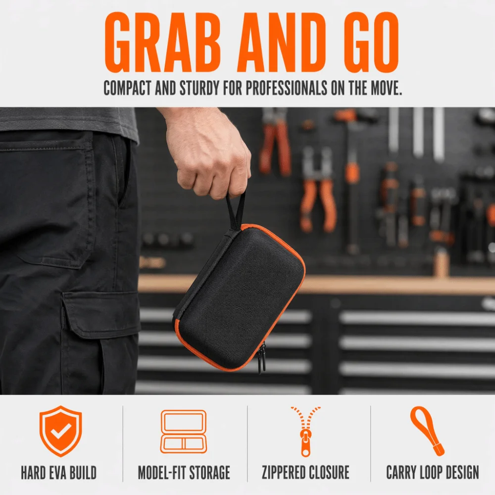 Anti-fall Carrying Storage Bag Mesh Pocket Anti-scratch Hard Storage Case Shockproof Lightweight for Klein MM325/MM420/MM400