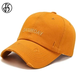 FS Summer Beige Orange Baseball Cap For Men Cotton Brand Women Hats Street Hip Hop Caps Outdoor Sports Golf Hat Gorras Hombre