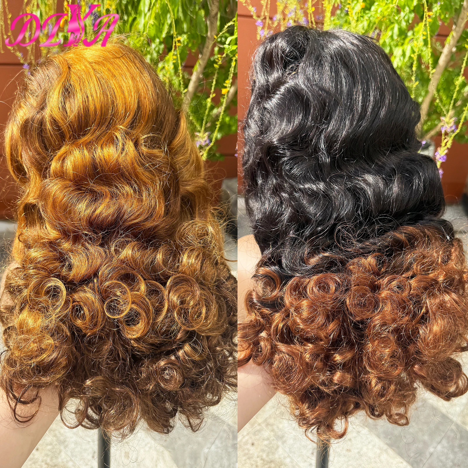 Pelucas de cabello humano 100% ondulado grande de 280% de densidad, 13x4, encaje Frontal transparente, onda suelta hinchable con peluca de pelo de bebé para mujeres negras