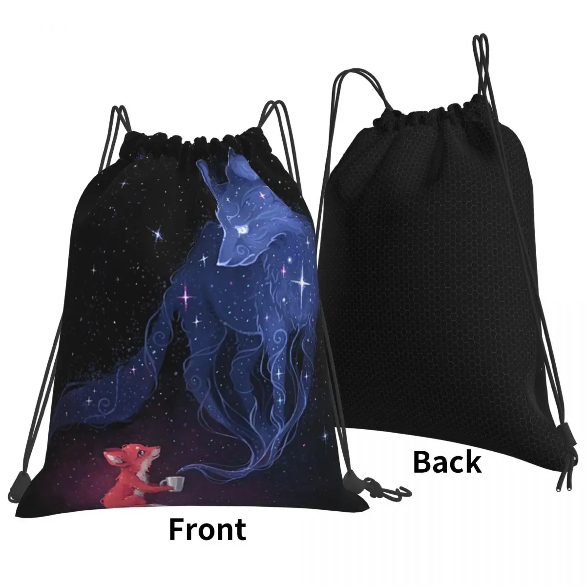 Celestial Backpacks Fashion Portable Drawstring Bags Storage Bag Book Bags For Man Woman Students