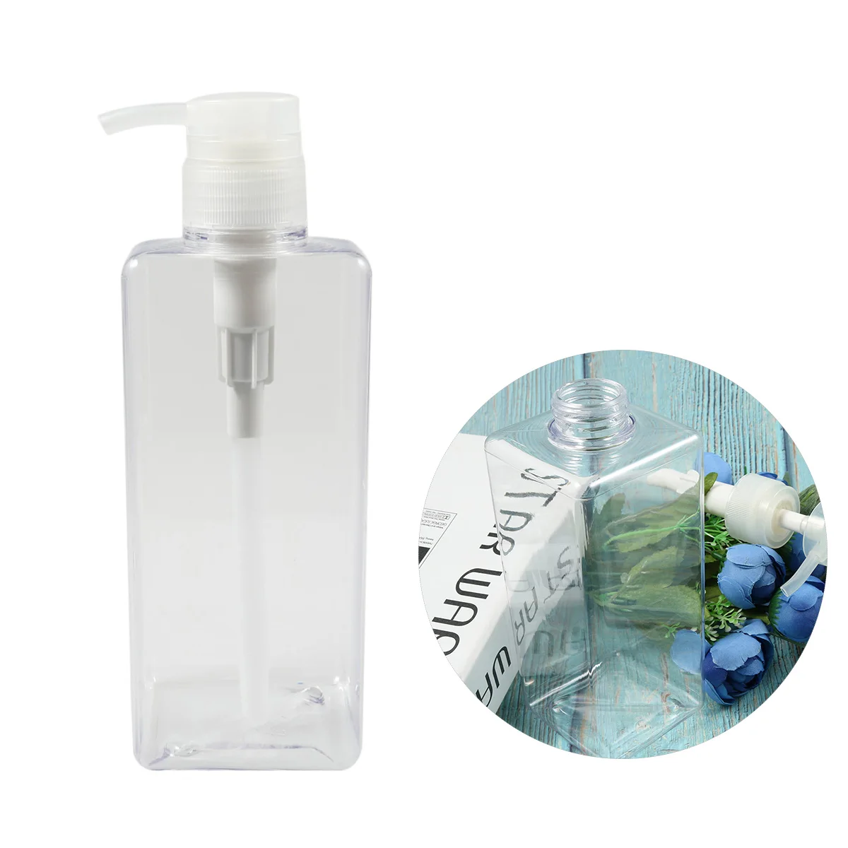 

650 ML Bottled Shampoo Hair Liquid Dispensers Foaming Down Pump Clear Empty