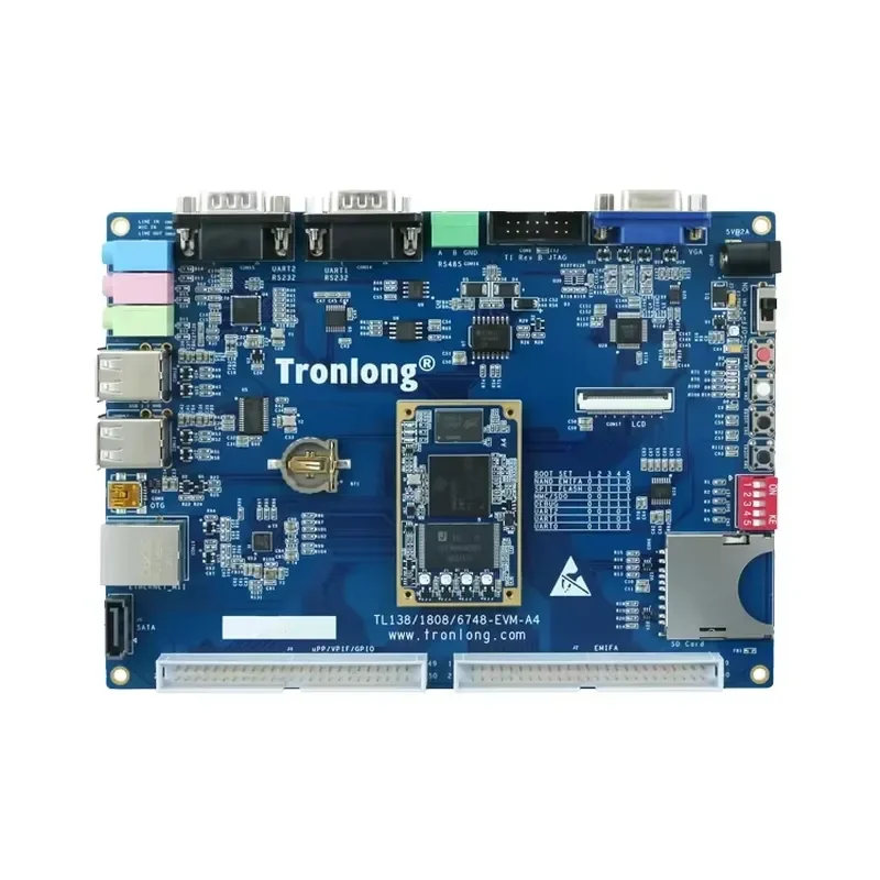 Chipboard Tronlong OMAPL138 Industrial Evaluation Board, TI ARM9 + DSP C674x, Linux, C6000, EMIFA