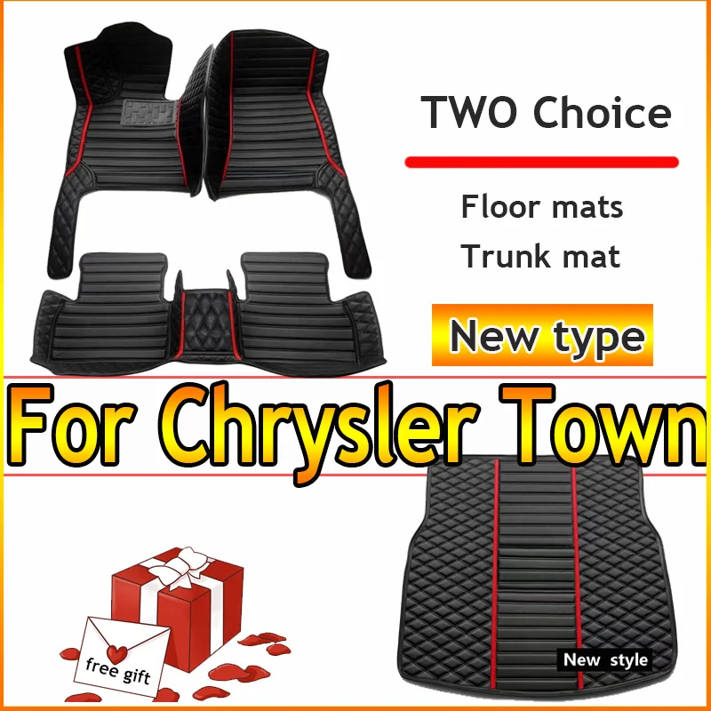 Car Floor Mat For Chrysler Town & Country 7 Seat 2013~2016 Waterproof Protection Pad Carro Rear Trunk Floor Mat Car Accessories