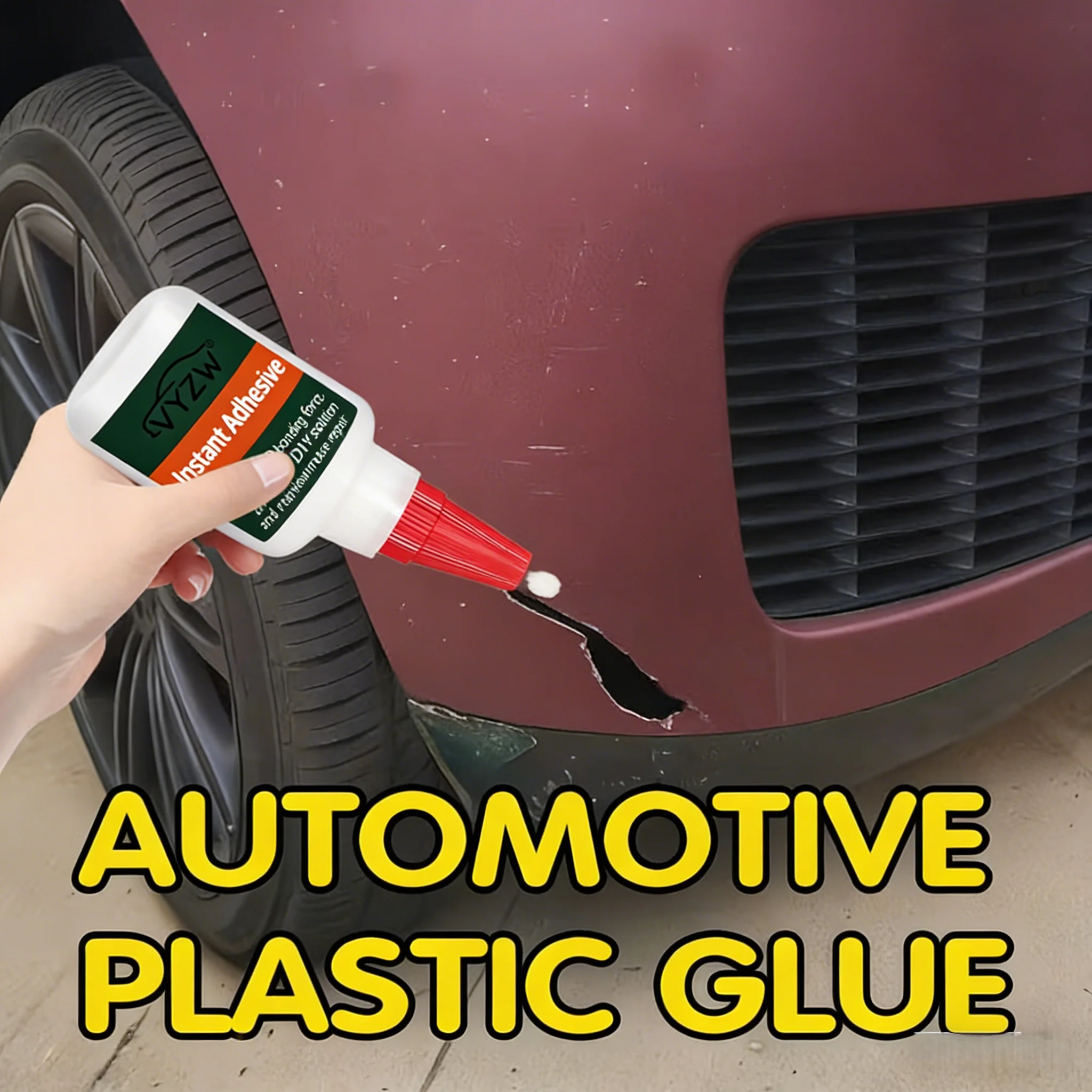 20mL Car Instant Adhesive, Strong Bonding Glue for Bumper & Rearview Mirror Base Repair