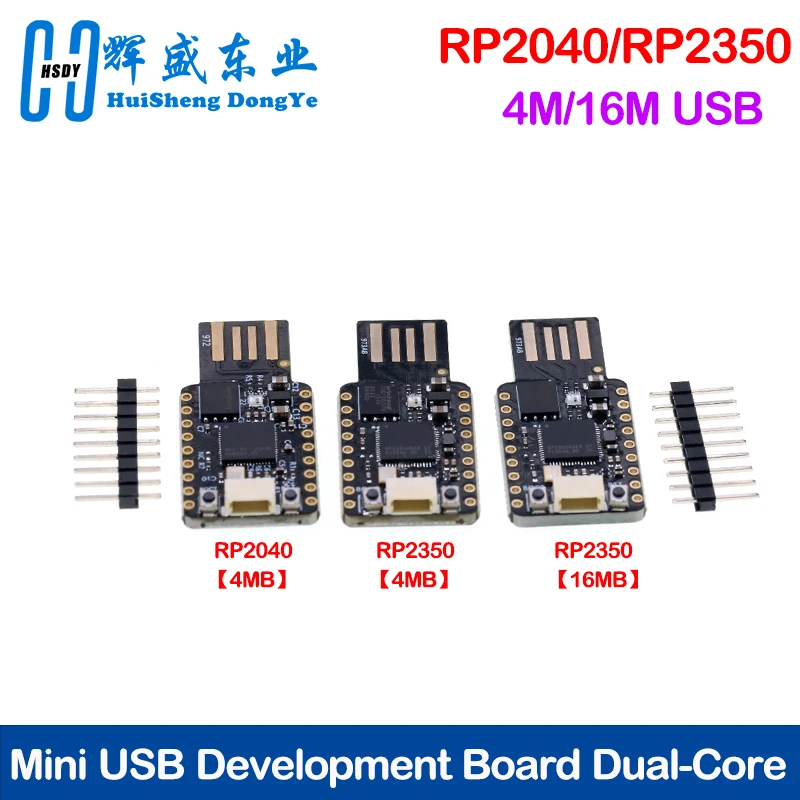 Carte de développement Mini USB RP2040 RP2350, microcontrôleur double cœur avec 4 Mo/16 Mo de mémoire Flash, compact et prêt à l'emploi pour les projets DIY.