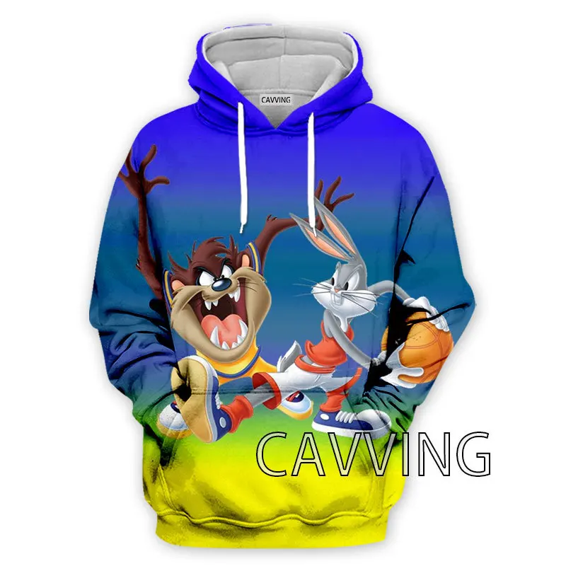 3D New Bugs Bunny Basketball Sports Hoodie Men\'s And Women\'s Long Sleeve Casual Hoodie Children\'s Fashion Autumn/Winter Top 