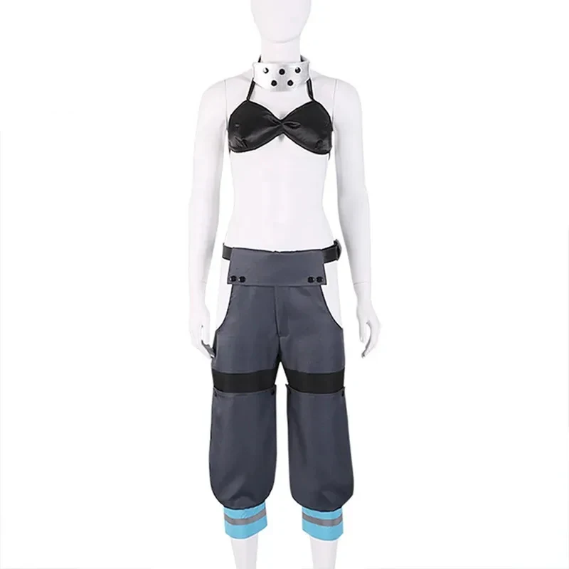 

A;3\v,7'd/Anime Manga Fire Force Maki Oze Cosplay Uniform Set Shinra Kusakabe Mask gloves Costume Halloween Party for x;4'v\7,h/