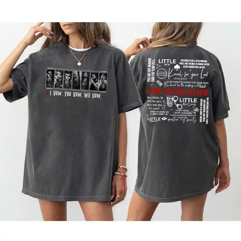 Chaotic The Lords Series T-Shirt, I Vow You Vow , Ritual, Sinner, Sacrifice, Smut Book T-Shirt, The Lords Crewneck
