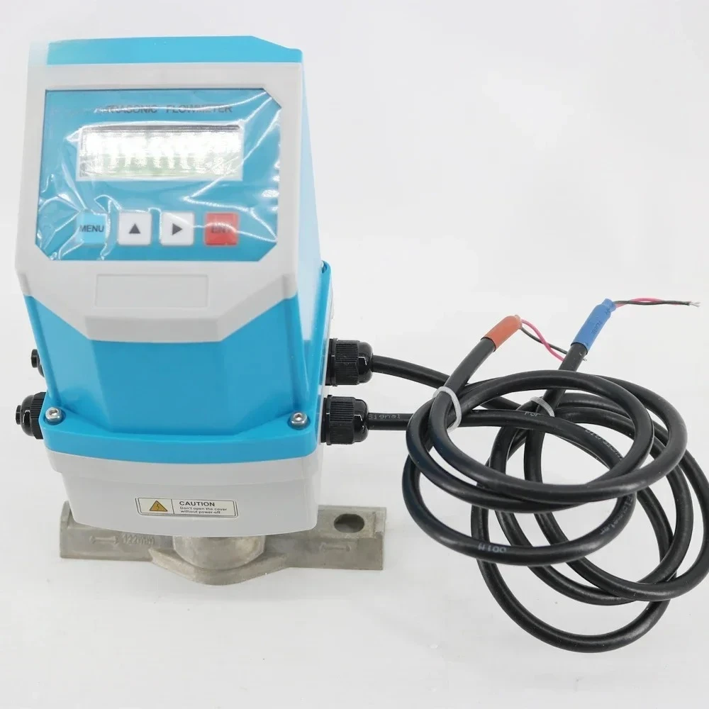 New TUF-2000F Ultrasonic Liquid Flow Meter Integrated DN50mm to DN700mm Fixed Clamp on Flowmeter