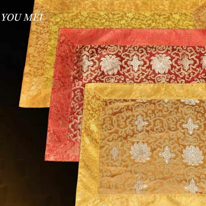 Tibetan-style Buddhist Table Cloth,Double-Layer Fabric,Altar Cloth Buddha Hall,Bragon-Pattern Drocade Satin Offering Table Cloth