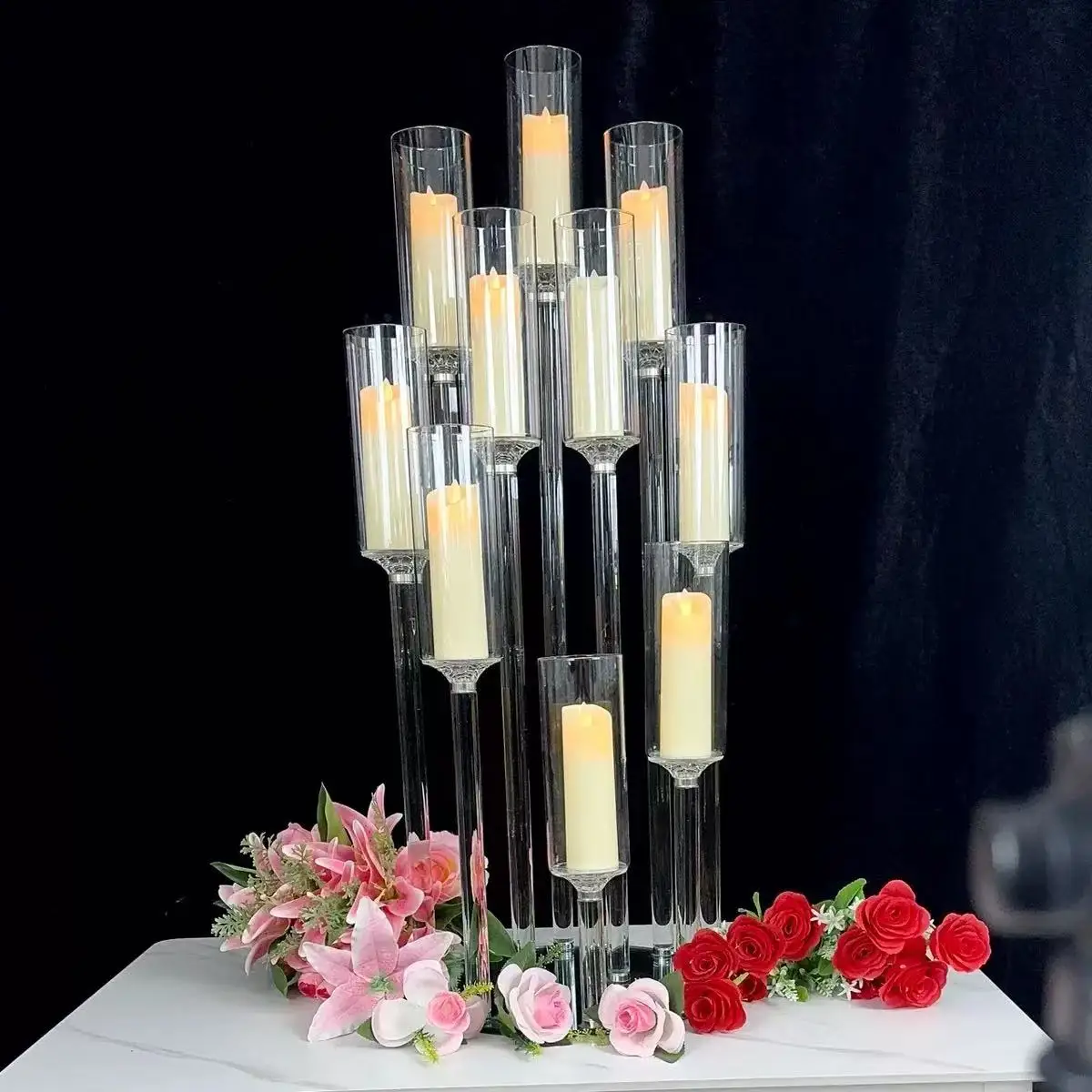 Restaurant Party Decoration New Metal Iron Wedding Cake Stand Set Gold for Events Dessert Table
