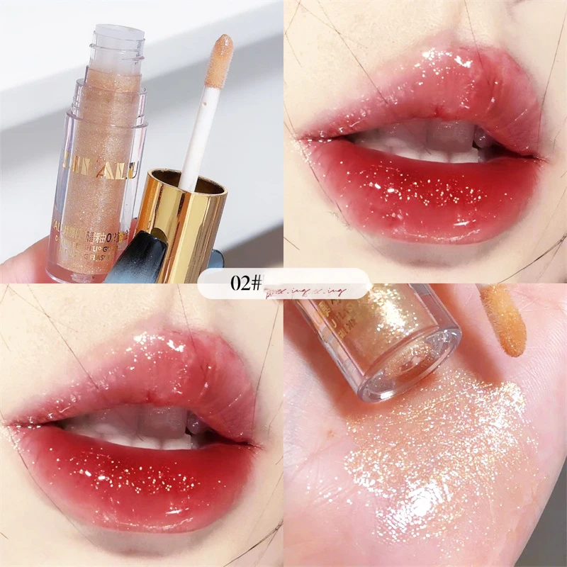 Wasserdichter Diamant schimmer Glitter Lip gloss 5-Farben funkeln der Glitzer flüssiger Lippenstift Diamant Perle Lip gloss sexy Lippen Make-up