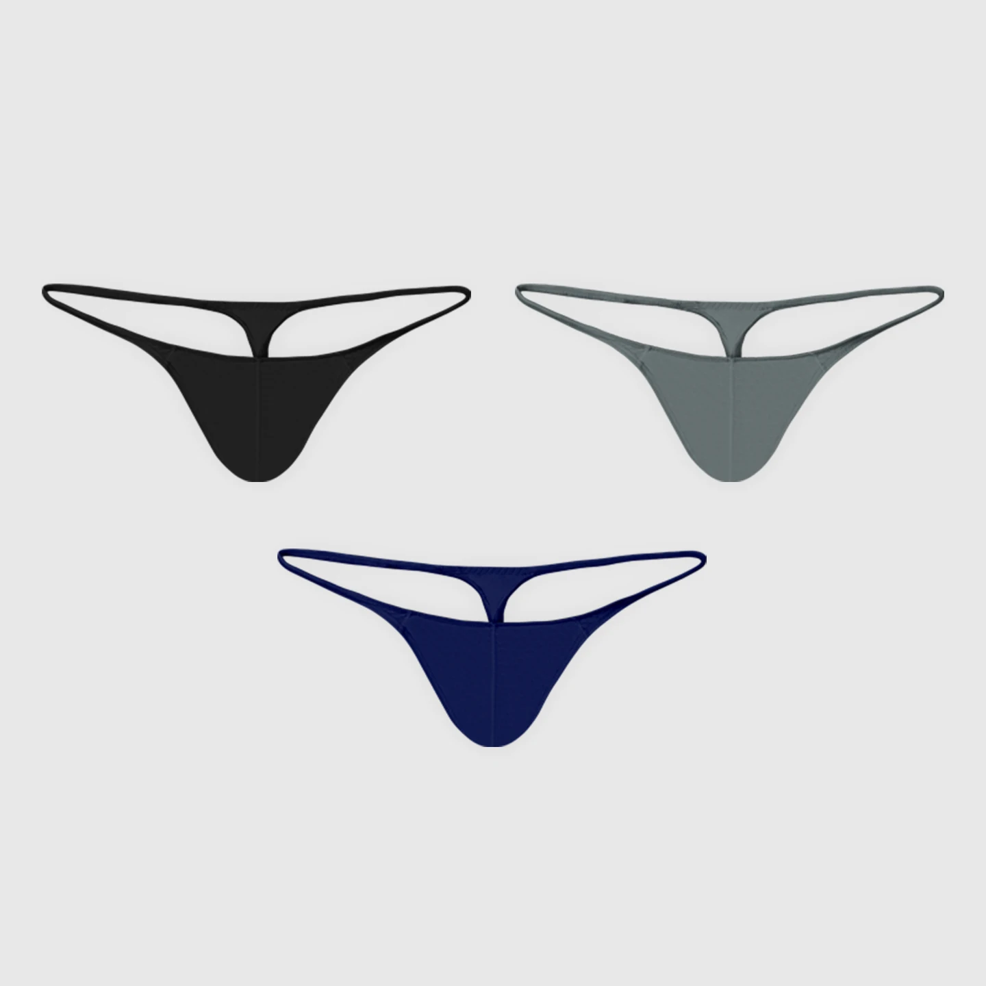 Men's low-waisted solid color U-shaped stretchy tight sexy T-shaped underwear exposing the buttocks thong breathable pants image 6