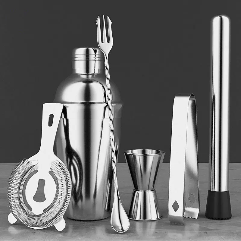 

1/2/3/4/5pcs Cocktail Shaker Set Stainless Steel Bartender Kit Cocktail Mixer Wine Martini Boston Shaker Party Bar Tools