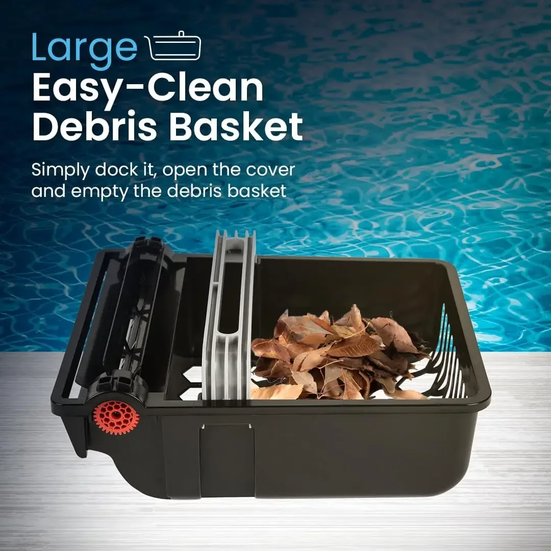 Limpador de skimmer de piscina automático robótico movido a energia solar SE com bateria de limpeza de mais de 30 horas, macarrão de espuma anti-queda para skimmer de piscina