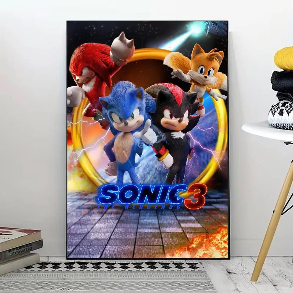 S-Sonic The Cool H-Hedgehog Poster for Modern Decor in Home Offices,Bedrooms,Living Rooms,Bathrooms, And General Home Decoration