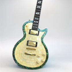 Custom Shop, Made in China,Custom High Quality Electric Guitar,Abalone Inlaid body,Gold Hardware,