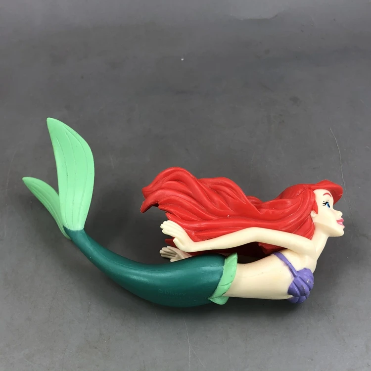 ديزني ليتل ميرميد ارييل ألعاب شخصيات الحركة 9 سنتيمتر السباحة ارييل جمع الأميرة غرفة سيارة كعكة الديكور هدية للأطفال #2