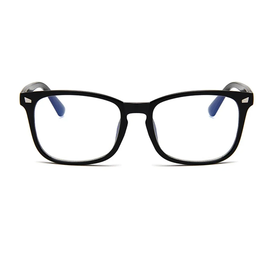 إطار نظارات مضاد للضوء الأزرق للرجال والنساء، نظارات بصرية شفافة كلاسيكية، نظارات كمبيوتر زرقاء اللون