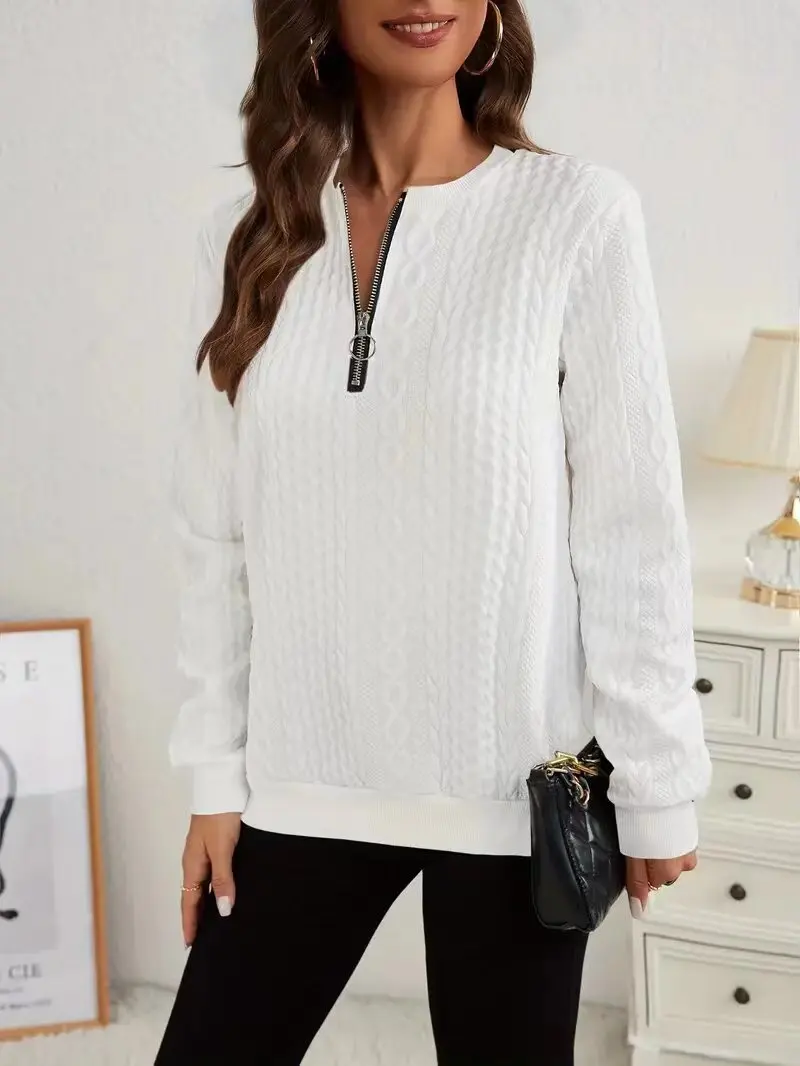 เสื้อสเวตเชิ้ตผู้หญิงแบบสวมหัว เสื้อสเวตเชิ้ตลำลองบุผ้าฝ้ายแบบสี่ในหนึ่งเดียวและเสื้อสเวตเชิ้ตแบบมีซิป