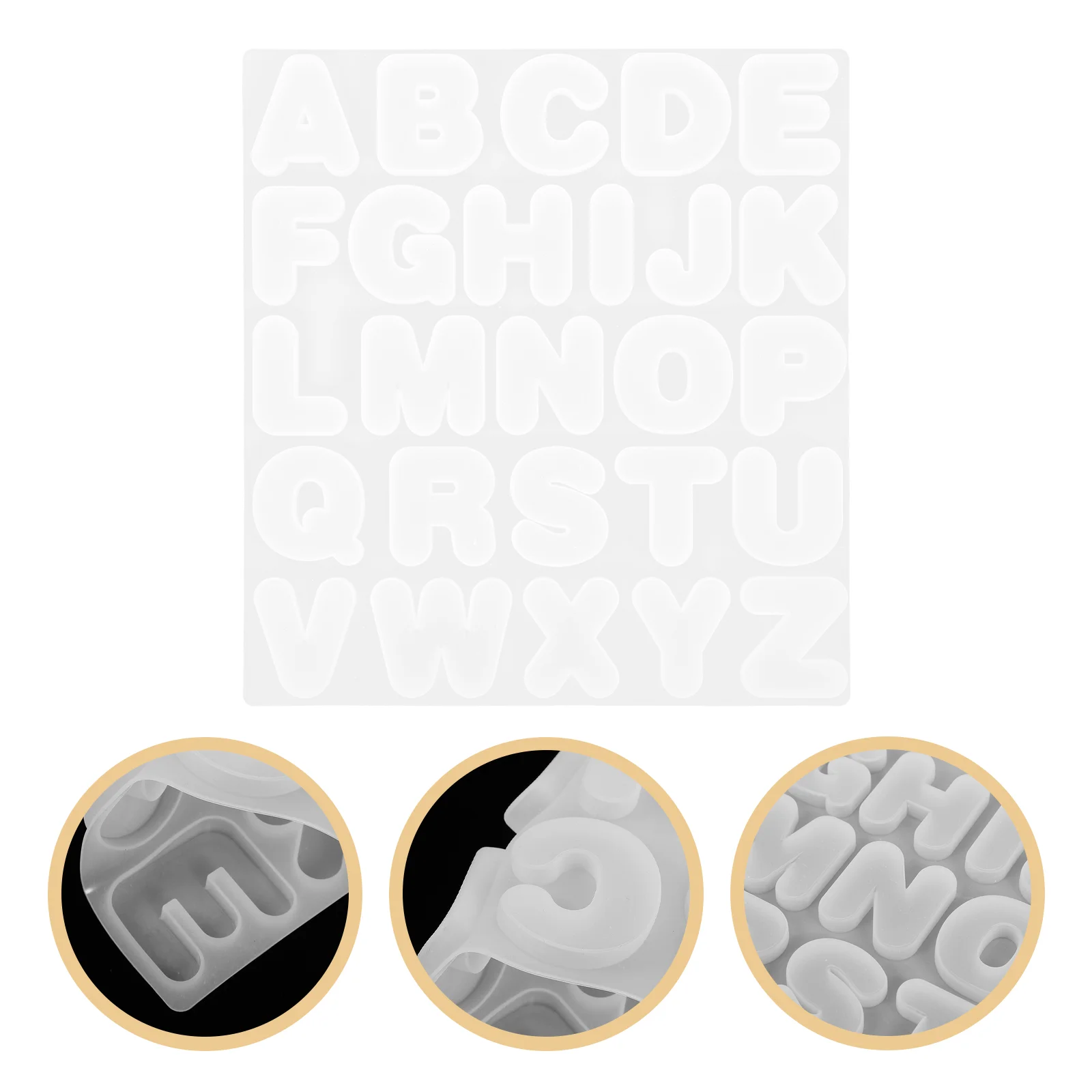 Cookie Stencils English Alphabet Mold DIY Pendant Charms Silicone Letter Molds Making