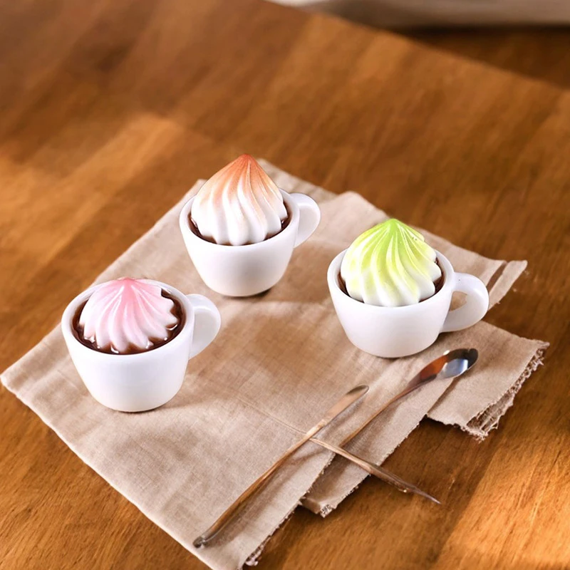 1 Juego de accesorios de modelo de juguete en miniatura para casa de muñecas 1:12, decoración de muebles, pastel, tenedor de café, bandeja, comida, cocina para casa de muñecas