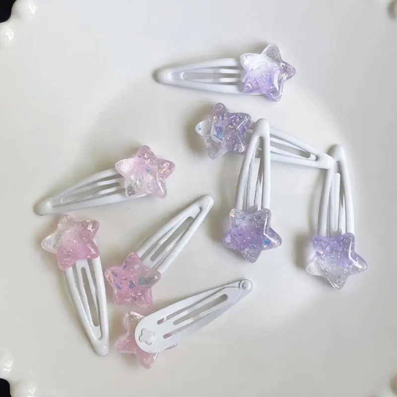 652F دبوس شعر على شكل نجمة ستيرو للمراهقين البالغين، مشبك شعر على شكل ذيل حصان للمراهقين