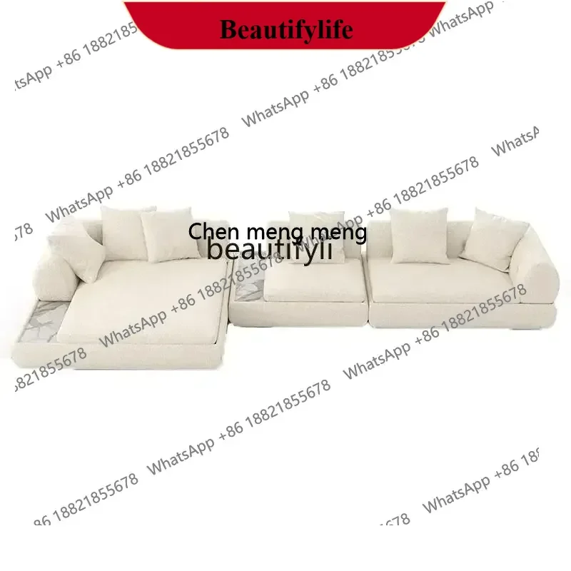 

z183 Новый итальянский минималистичный дизайнерский креативный диван из ткани супер луна для гостиной, виллы, большой плоский пол, прямой ряд принцессы