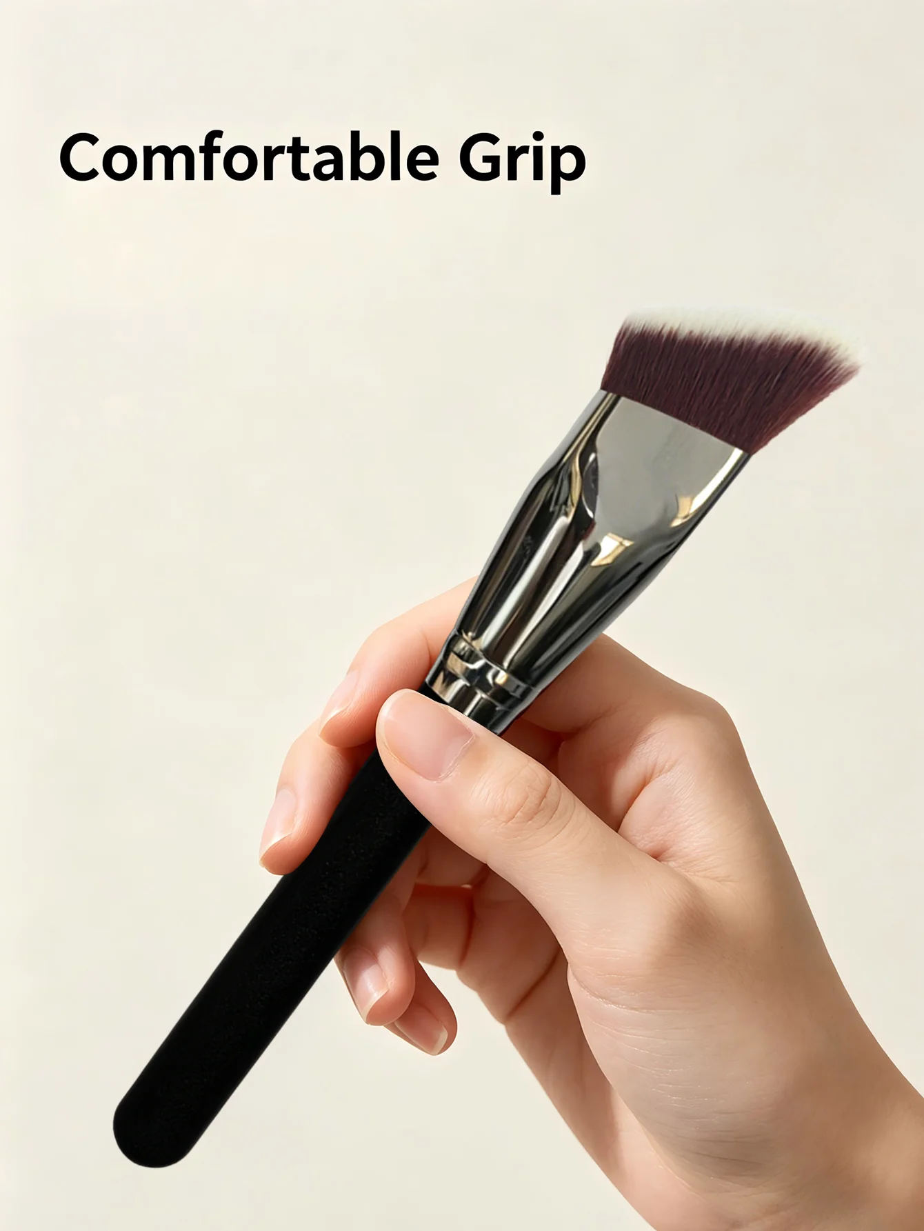 1 Slanted Foundation Makeup Brush, Professional Synthetic Makeup Brush, a Beauty Tool for Contouring and Creating a Refined Look