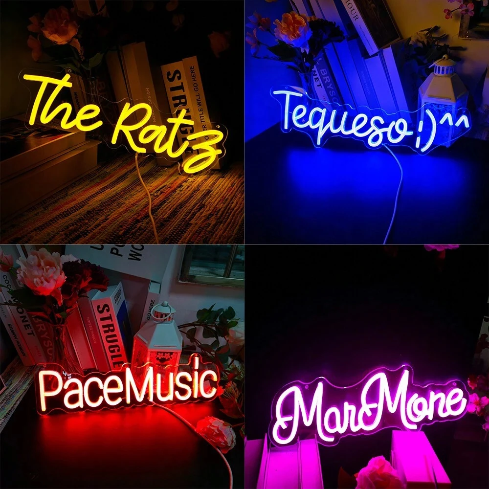 Custom LED Neon Sign USB Powered Personalised Name Sign Wall Decor for Wedding Birthday for Parties Halloween Christmas Gifts