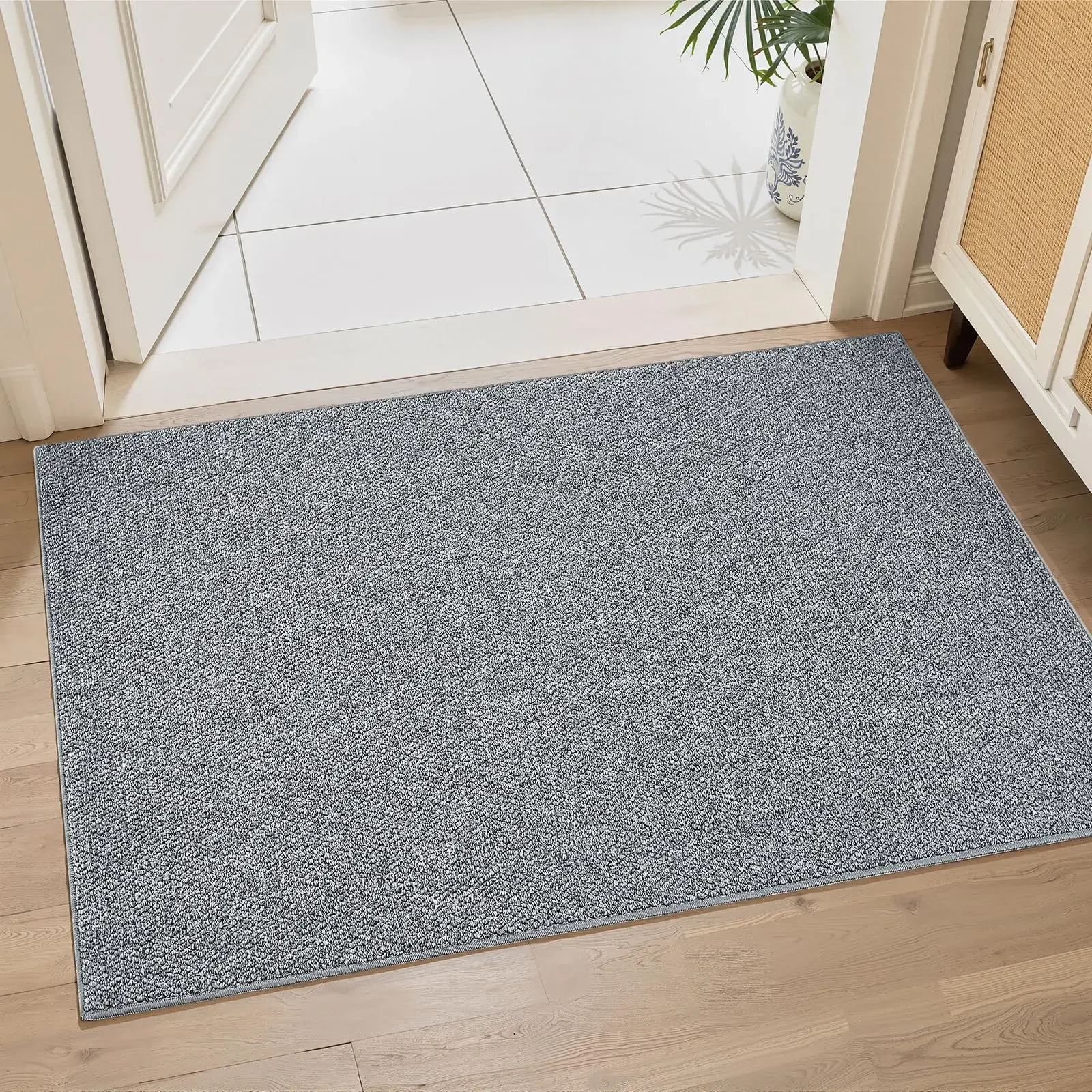 Front Door Mat Outside Entrance Welcome Mat Outdoor Indoor Entryway Rug Dirt Trap Non-Slip Washable Low Profile Doormat