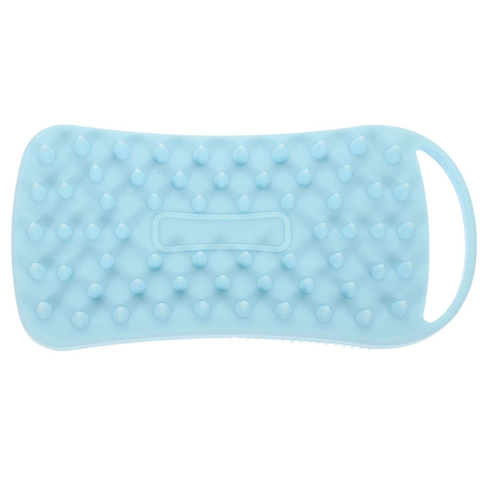 

Silicone Bath Scrubber Shower Cleaning Tool Sky Blue Shampoo Brush Body Exfoliating Scalp Massaging Bath Supply Kids Brush