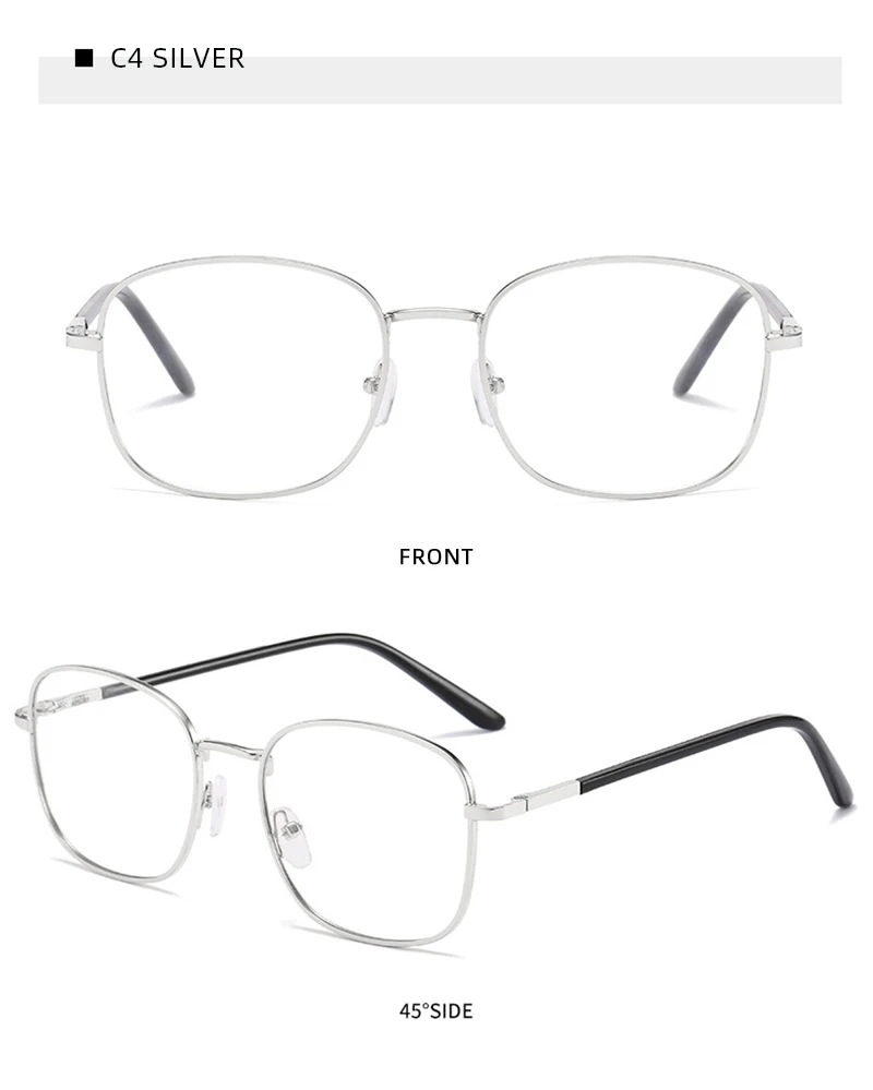 Übergroße quadratische Anti-Blaulicht-Brille für Männer und Frauen, ultraleichte, große photochrome Brille, modische dekorative Brille – Detail 17