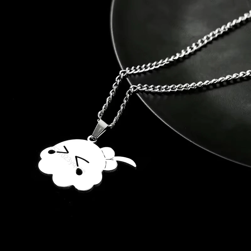 

New 2025 Cute Bocchi The Rock Necklace For Women Men Fashion Anime Titanium Steel Pendant Sweater Chain Jewelry