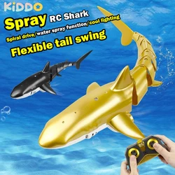 Smart Rc Shark whale Spray Water giocattolo divertente barca telecomandata nave robot sottomarini pesce giocattoli elettrici per ragazzi bambini