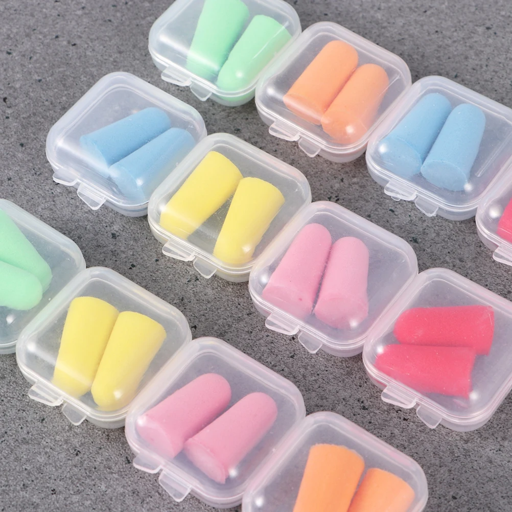 

6 Boxes Anti Noise Ear Plugs Sleep Sponge Quiet Protection Soundproof Hearing Loud Safety Comfort Ergonomic Design Long Lasting