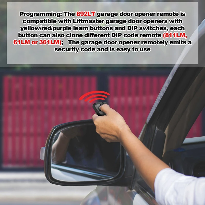 Garage Door Remote 892LT Garage Door Opener Remote Two-Button + 2.0 Learning Remote 2Pack