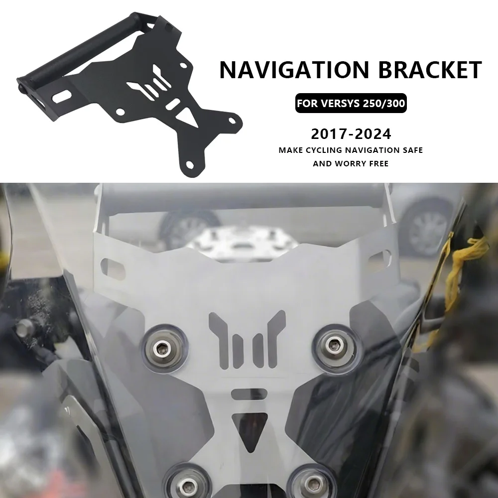 

Для KAWASAKI VERSYS 250/300 2017-2024 мобильный телефон GPS-навигация кронштейн для крепления руля удлинитель подставки держатель