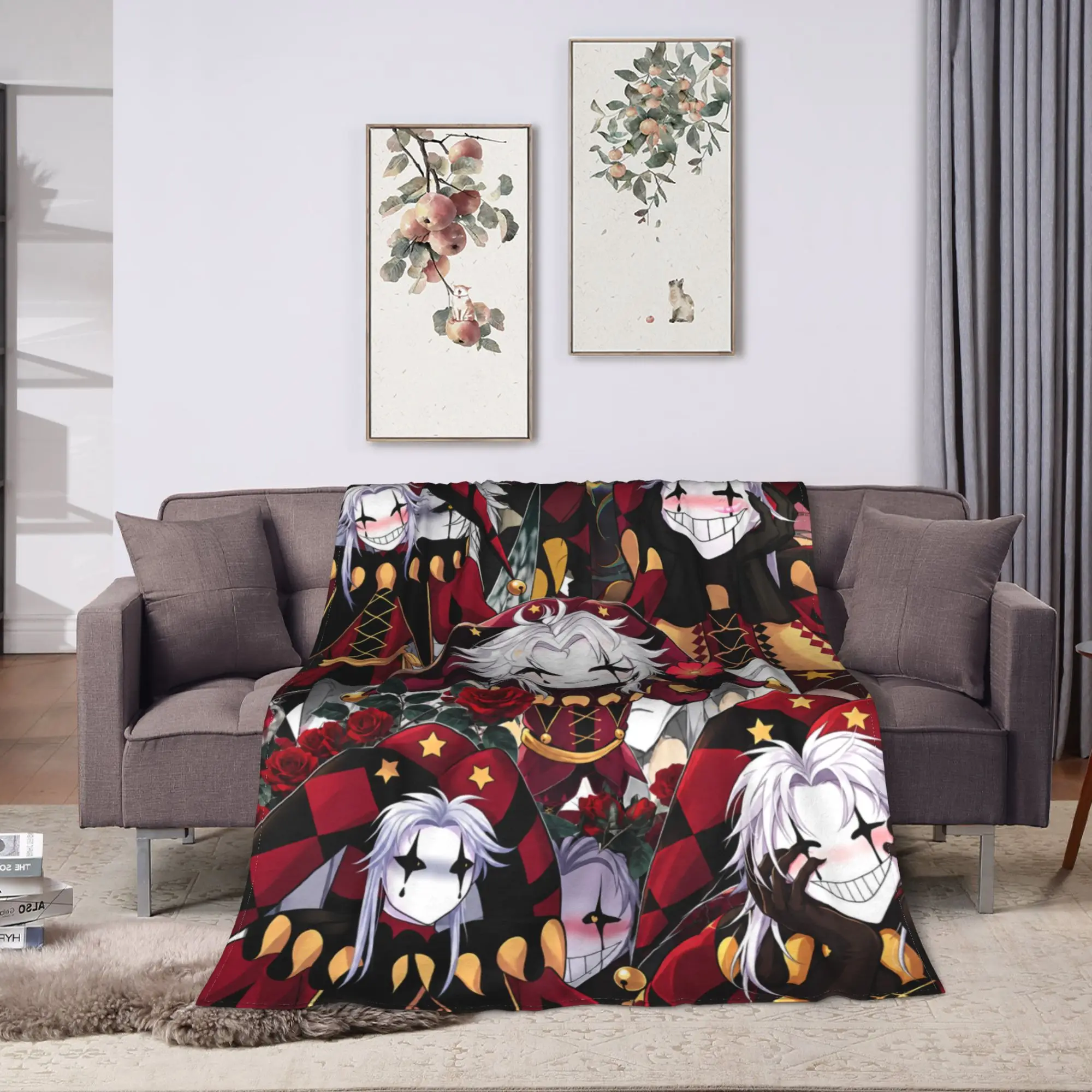 Freak Circus Crowd Scene Blanket  Soft Pattern Plush Throw Blanket For Child Couch Chair Flannel Bedspread Bed Cover