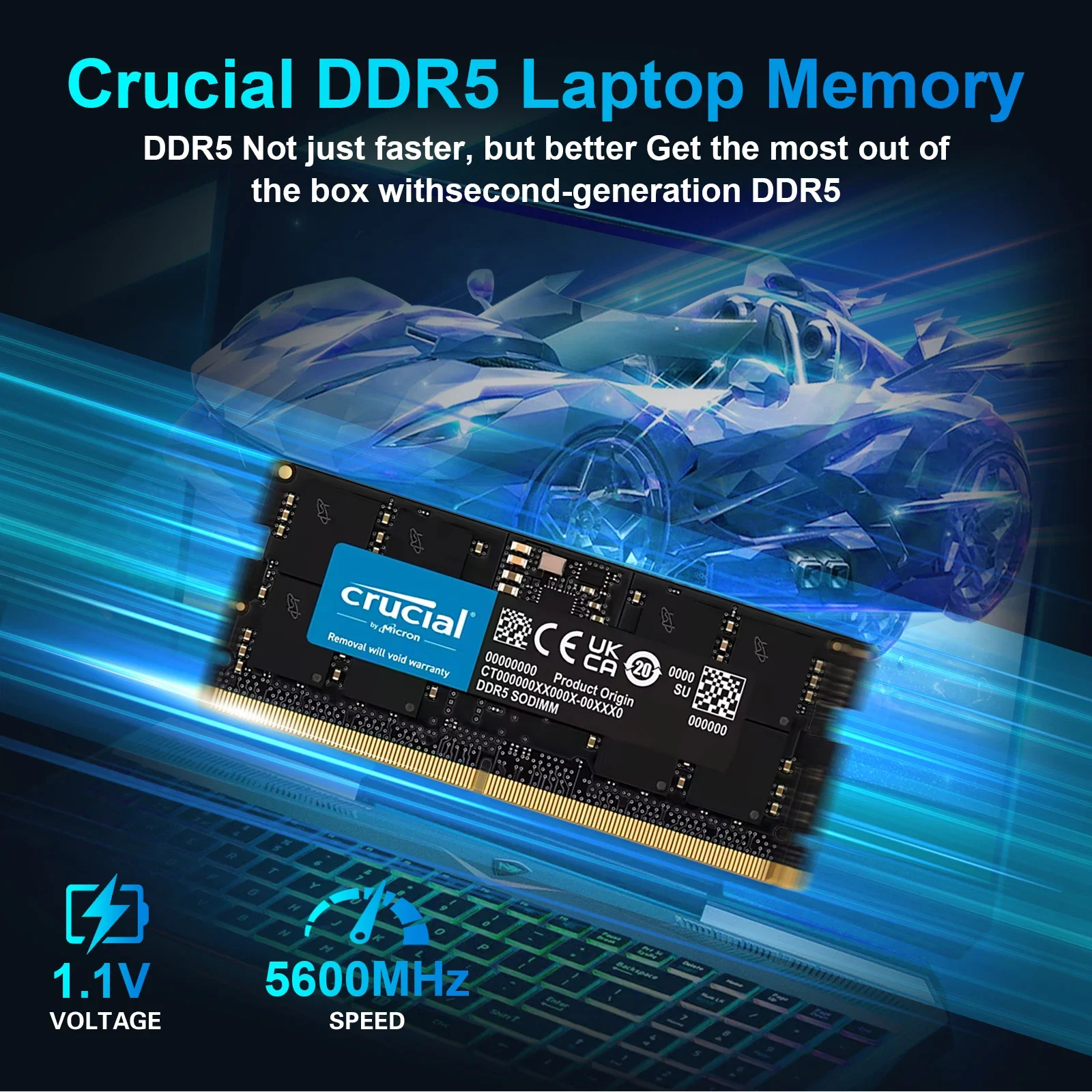 DDR5 RAM 16GB 8GB Memoria 4800 5600 MT/s MHz Laptop Ram 262pin SO-DIMM Memory for Laptop Notebook Ultrabook Memoria ddr5 16 gb