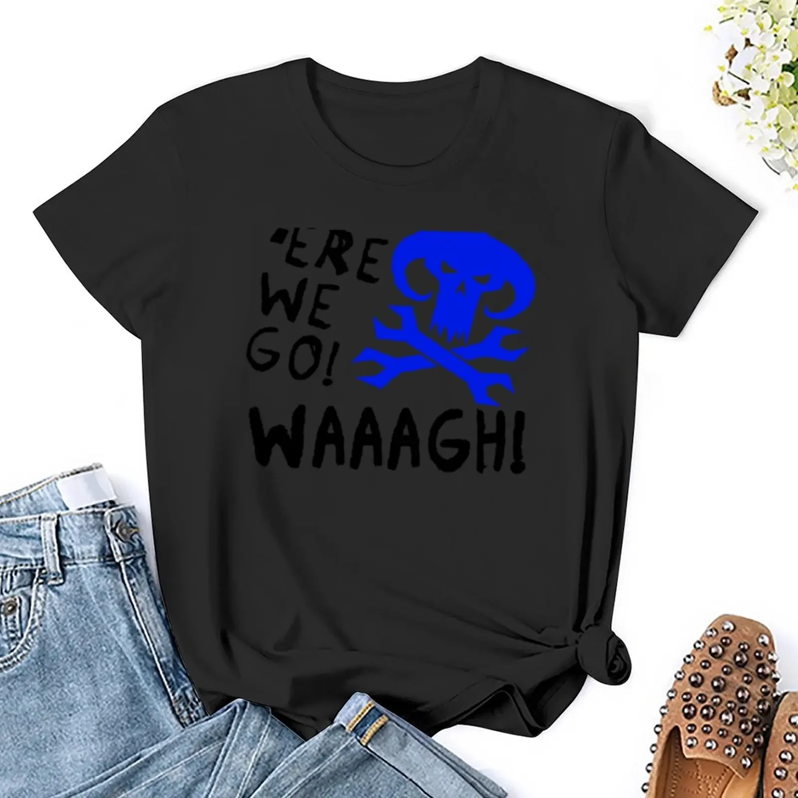 Ere We Go - Death Skulls T-Shirt Blouse oversized summer tops Woman clothes